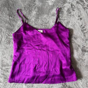 L'agence 100% Silk Purple Tank Top Blouse Women's SMALL